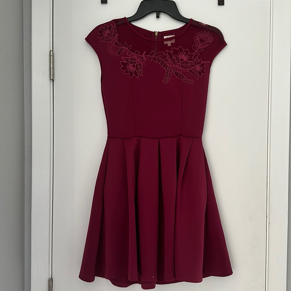 Maroon mini dress